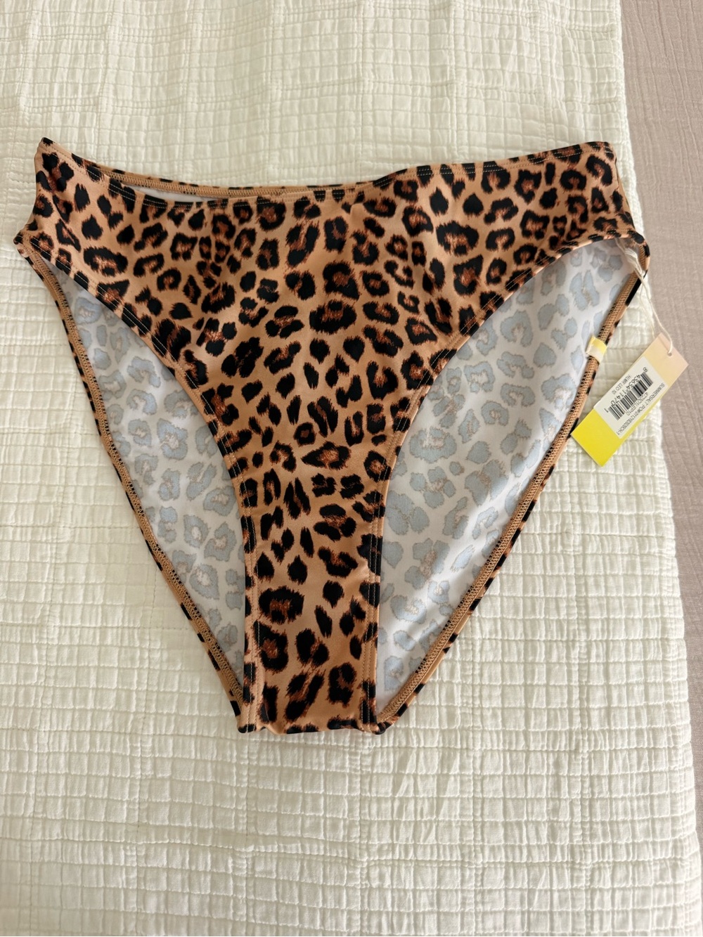 Summersalt Leopard Print High Leg Medium Rise Bikini Bottom size 10